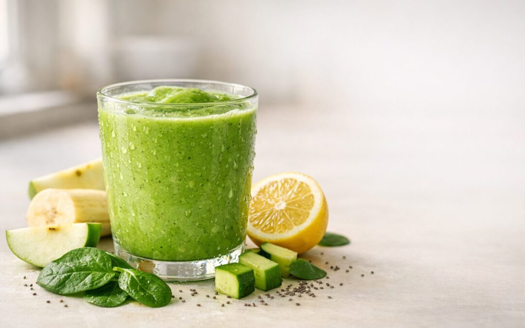 Jablkovo-špenátové smoothie – zdravý recept plný energie | Zelené smoothie